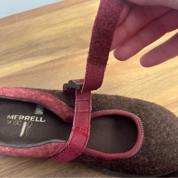 Merrell Women's Encore Wool Shoes women’s 6 Mary Jane burgundy  QForm Ortholite - Picture 10 of 10